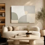 Sage Arch Neutral Abstract Wall Art Canvas Print - Image 7