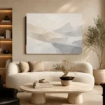Layered Hills Neutral Abstract Wall Art Canvas Print - Image 7