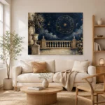 Moonlit Terrace Zodiac Wall Art Canvas Print - Image 9