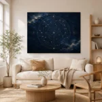 Celestial Sphere Chart Constellation Wall Art Canvas Print - Image 9