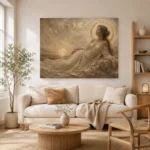 Lunar Tide Muse Celestial Feminine Wall Art Canvas Print - Image 9