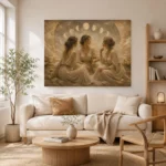 Moon Sisters Celestial Feminine Wall Art Canvas Print - Image 9