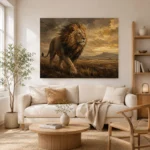 Roaming Sovereign Lion Wall Art Canvas Print - Image 8
