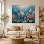 Coral Reef Angelfish Sea Life Wall Art Canvas Print - Image 8