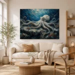 Seabed Octopus Sea Life Wall Art Canvas Print - Image 8