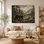 Mountain Bear Wildlife Portrait Wall Art Canvas Print - Image 8