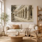 Renaissance Arcade Classical Architecture Wall Art Canvas Print - Image 8