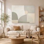 Sage Arch Neutral Abstract Wall Art Canvas Print - Image 8