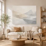 Layered Hills Neutral Abstract Wall Art Canvas Print - Image 8