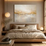 Gilded Meridian Gold Abstract Wall Art Canvas Print - Image 9