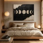 Horizontal Lunar Sequence Moon Phase Wall Art Canvas Print - Image 10