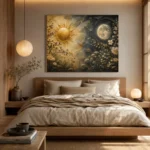 Celestial Garden Sun and Moon Wall Art Canvas Print - Image 10