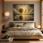 Eclipse Reflection Sun and Moon Wall Art Canvas Print - Image 10