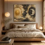 Twin Arch Celestial Sun and Moon Wall Art Canvas Print - Image 10
