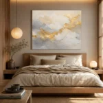 Aureate Cloudscape Gold Abstract Wall Art Canvas Print - Image 9