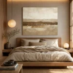 Flowing Earth Textured Abstract Wall Art Canvas Print - Image 9