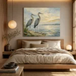 Coastal Herons Bird Wall Art Canvas Print - Image 9
