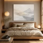 Layered Hills Neutral Abstract Wall Art Canvas Print - Image 9