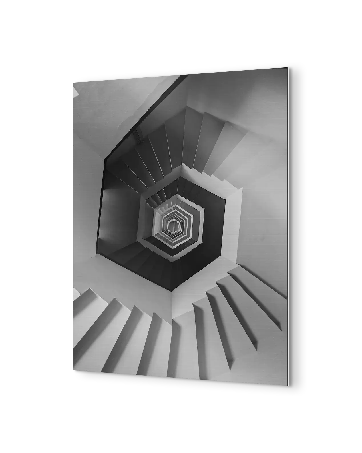 Premium aluminum metal wall art print detail