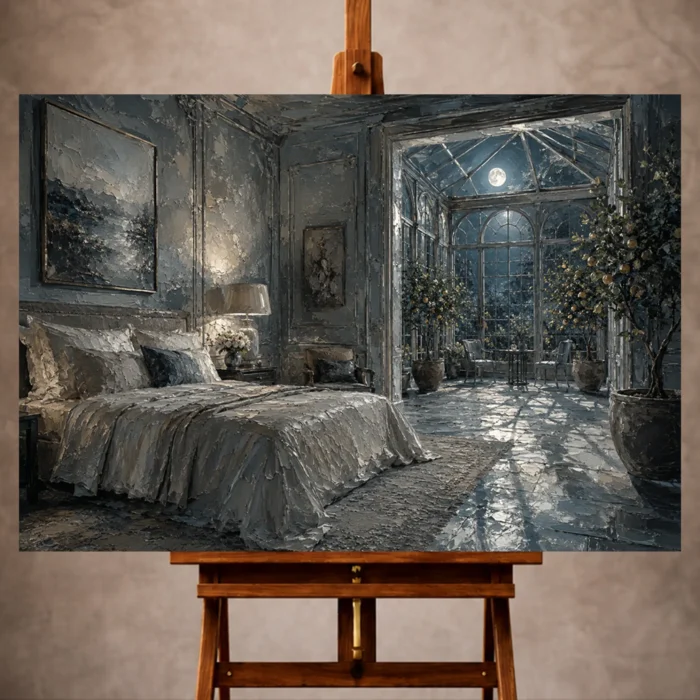 Moonlit Conservatory Suite Moonlit Bedroom Wall Art Canvas Print