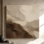 Earth Tone Textured Abstract Wall Art Canvas Print - Image 11