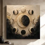 Celestial Crescent Orbit Moon Phase Wall Art Canvas Print - Image 12