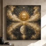 Celestial Reflection Sun and Moon Wall Art Canvas Print - Image 12