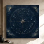 Celestial Compass Wheel Constellation Wall Art Canvas Print - Image 12