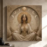Moon Sanctuary Celestial Feminine Wall Art Canvas Print - Image 12