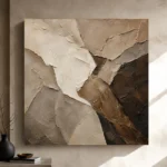 Fragmented Earth Textured Abstract Wall Art Canvas Print - Image 11