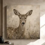 Soft Doe Wildlife Portrait Wall Art Canvas Print - Image 11