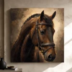 Bridled Chestnut Horse Wall Art Canvas Print - Image 10
