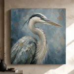 Blue Heron Portrait Bird Wall Art Canvas Print - Image 11