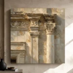 Sunlit Facade Detail Classical Architecture Wall Art Canvas Print - Image 11