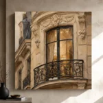 Ornate Window Parisian Architecture Wall Art Canvas Print - Image 11