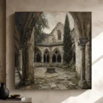 Stained Glass Sanctuary Gothic Architecture Wall Art Canvas Print - Image 11