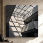 Skylight Grid Modern Architecture Wall Art Canvas Print - Image 8