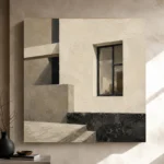 Ivory Facade Modern Architecture Wall Art Canvas Print - Image 9