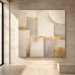 Gilded Modular Forms Gold Abstract Wall Art Canvas Print - Image 3