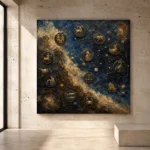 Celestial Medallion Map Zodiac Wall Art Canvas Print - Image 4