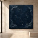 Scattered Star Field Constellation Wall Art Canvas Print - Image 4