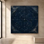 Celestial Navigation Chart Constellation Wall Art Canvas Print - Image 4