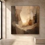 Luminous Neutral Abstract Wall Art Canvas Print - Image 3