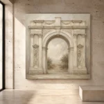 Ivory Archway Classical Architecture Wall Art Canvas Print - Image 3
