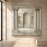 Ivory Colonnade Classical Architecture Wall Art Canvas Print - Image 3