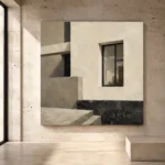 Ivory Facade Modern Architecture Wall Art Canvas Print - Image 2