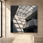 Skylight Grid Modern Architecture Wall Art Canvas Print - Image 2