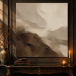 Earth Tone Textured Abstract Wall Art Canvas Print - Image 4