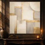 Gilded Modular Forms Gold Abstract Wall Art Canvas Print - Image 4