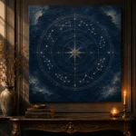 Celestial Compass Wheel Constellation Wall Art Canvas Print - Image 5